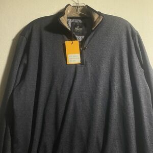 ENZO TOVARE Men's Quarter Zip 2XL Navy Blue Romeo 2 NWT